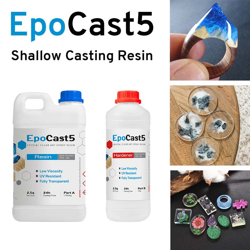 Glass Cast 50 Clear Epoxy Casting Resin & Hardener Kit - 1kg